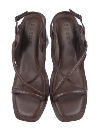 Soeur Leather Slingback Sandals