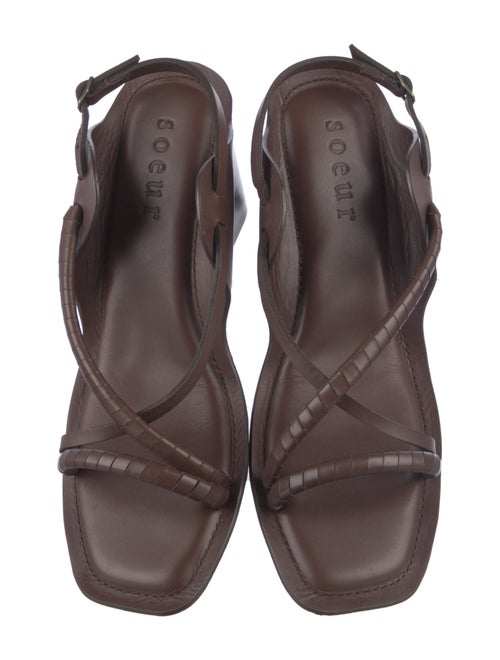 Soeur Leather Slingback Sandals