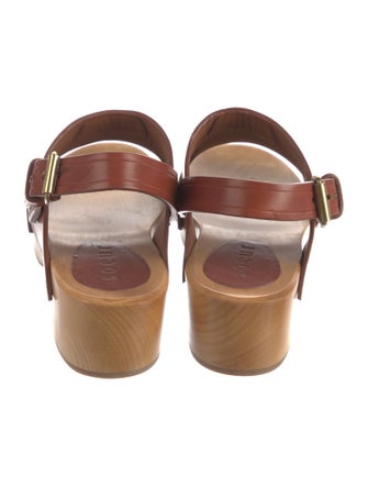 Soeur Leather Slingback Sandals