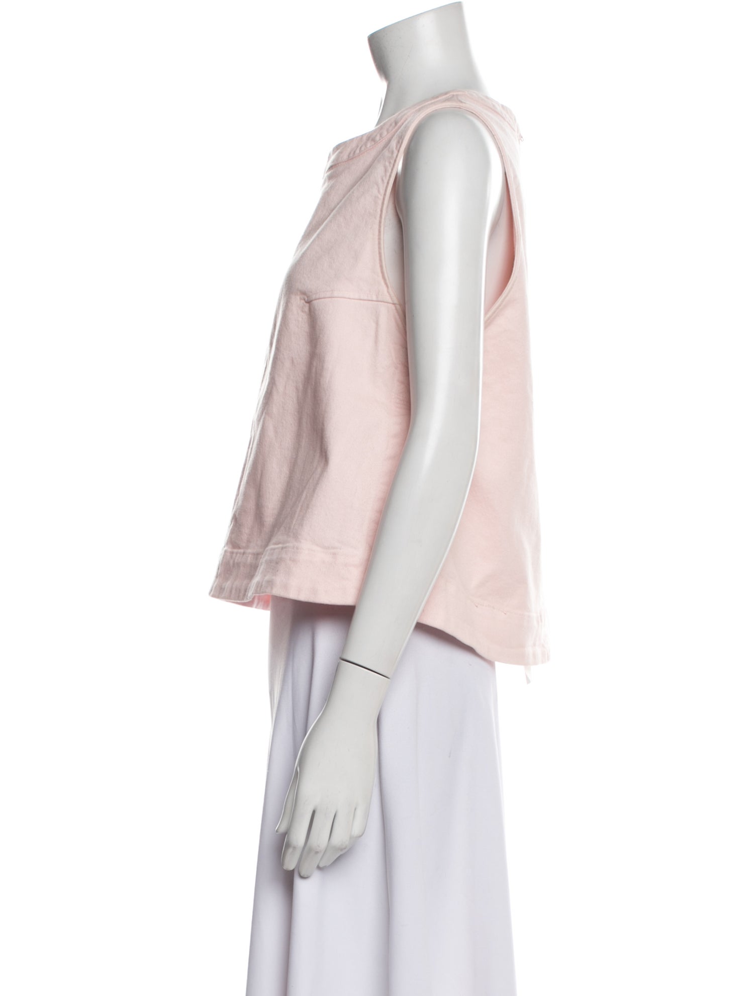 Soeur Bateau Neckline Sleeveless Crop Top