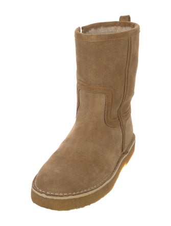 Soeur Suede Raw-Edge Trim Boots