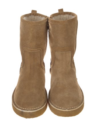 Soeur Suede Raw-Edge Trim Boots