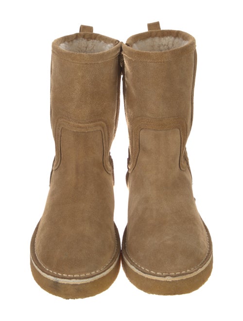 Soeur Suede Raw-Edge Trim Boots