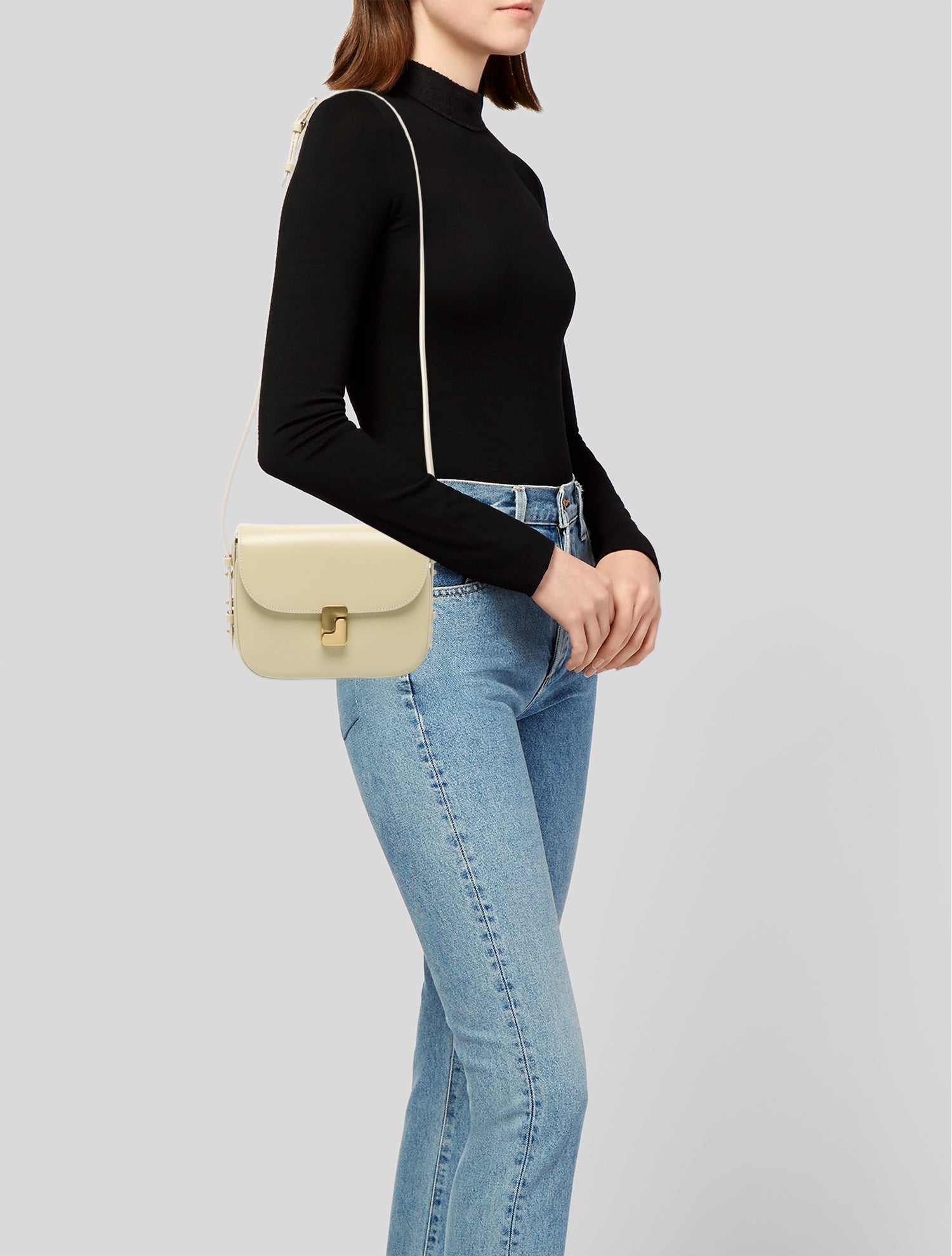 Soeur Leather Shoulder Bag