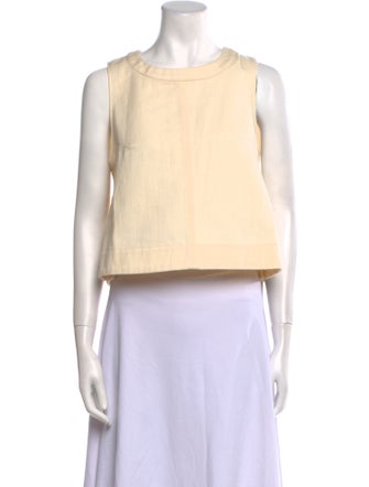 Soeur Scoop Neck Sleeveless Crop Top