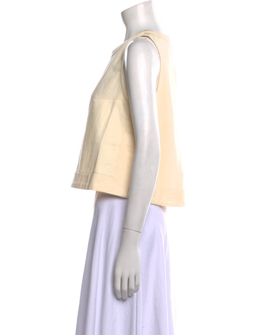 Soeur Scoop Neck Sleeveless Crop Top