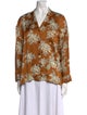 Soeur Floral Print Long Sleeve Button-Up Top
