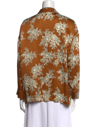 Soeur Floral Print Long Sleeve Button-Up Top
