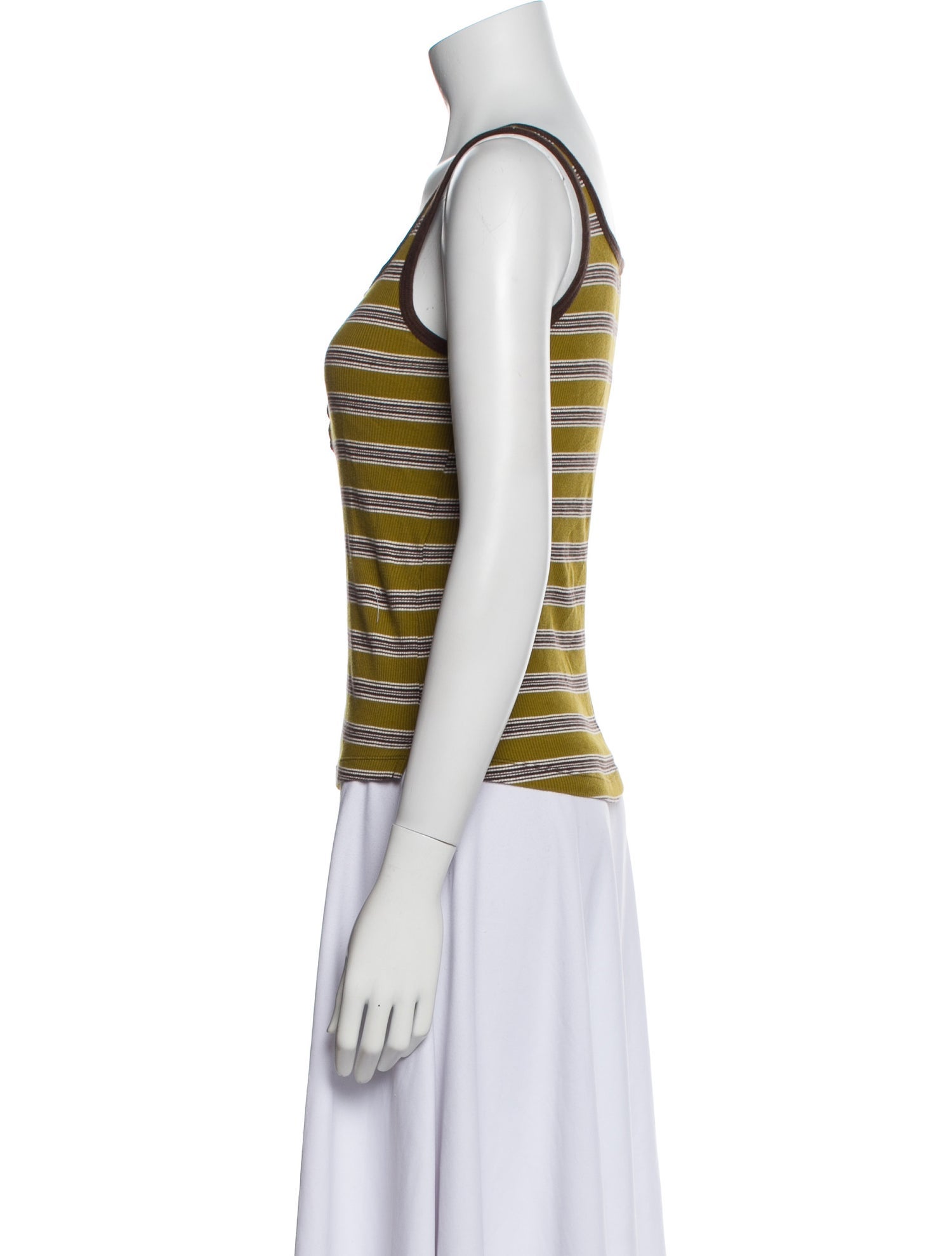 Soeur Striped Square Neckline Top