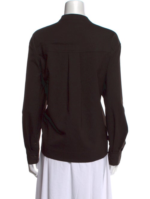 Soeur Mock Neck Long Sleeve Button-Up Top