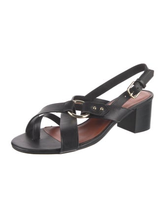 Soeur Leather Slingback Sandals
