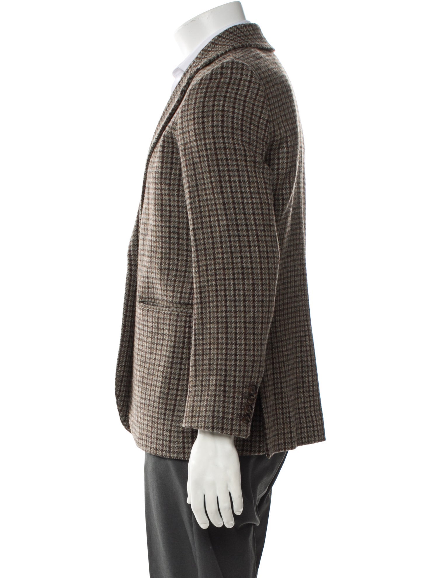 Soeur Virgin Wool Houndstooth Print Blazer