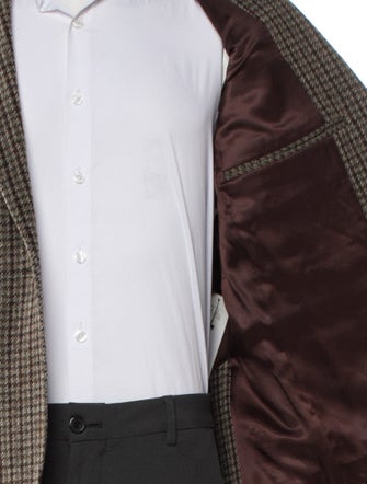 Soeur Virgin Wool Houndstooth Print Blazer