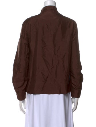 Soeur Silk Long Sleeve Button-Up Top