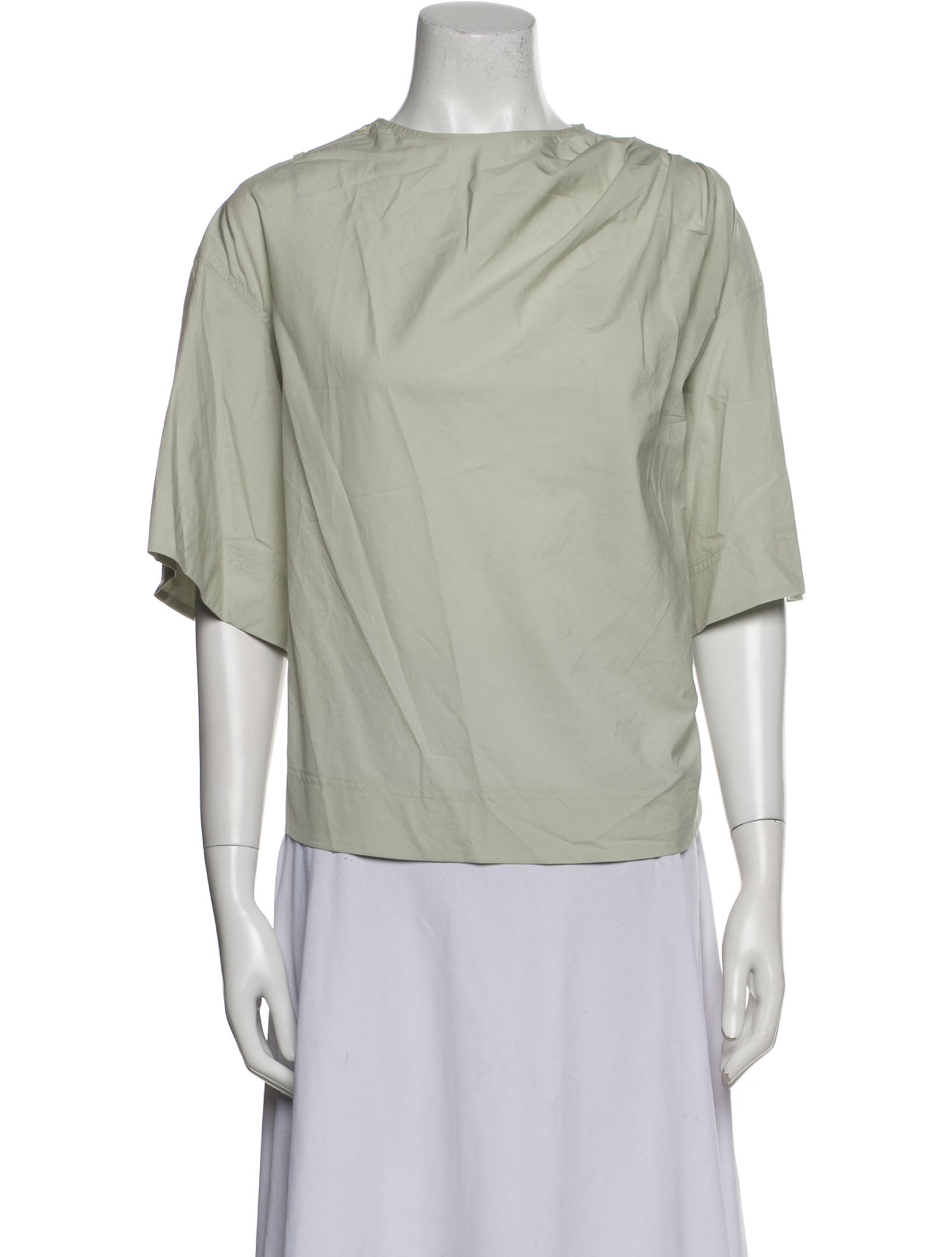 Soeur Bateau Neckline Three-Quarter Sleeve Blouse