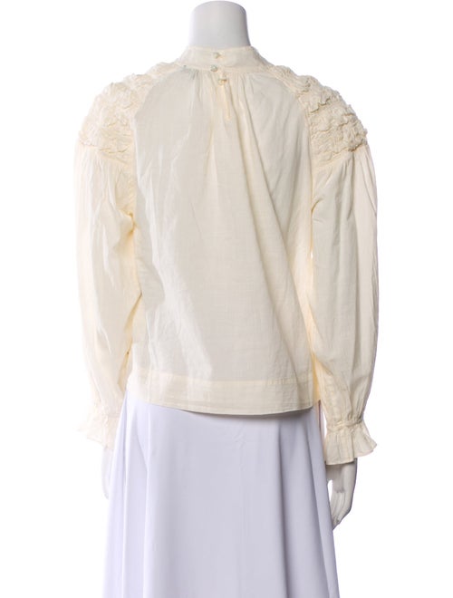 Soeur Mock Neck Long Sleeve Blouse