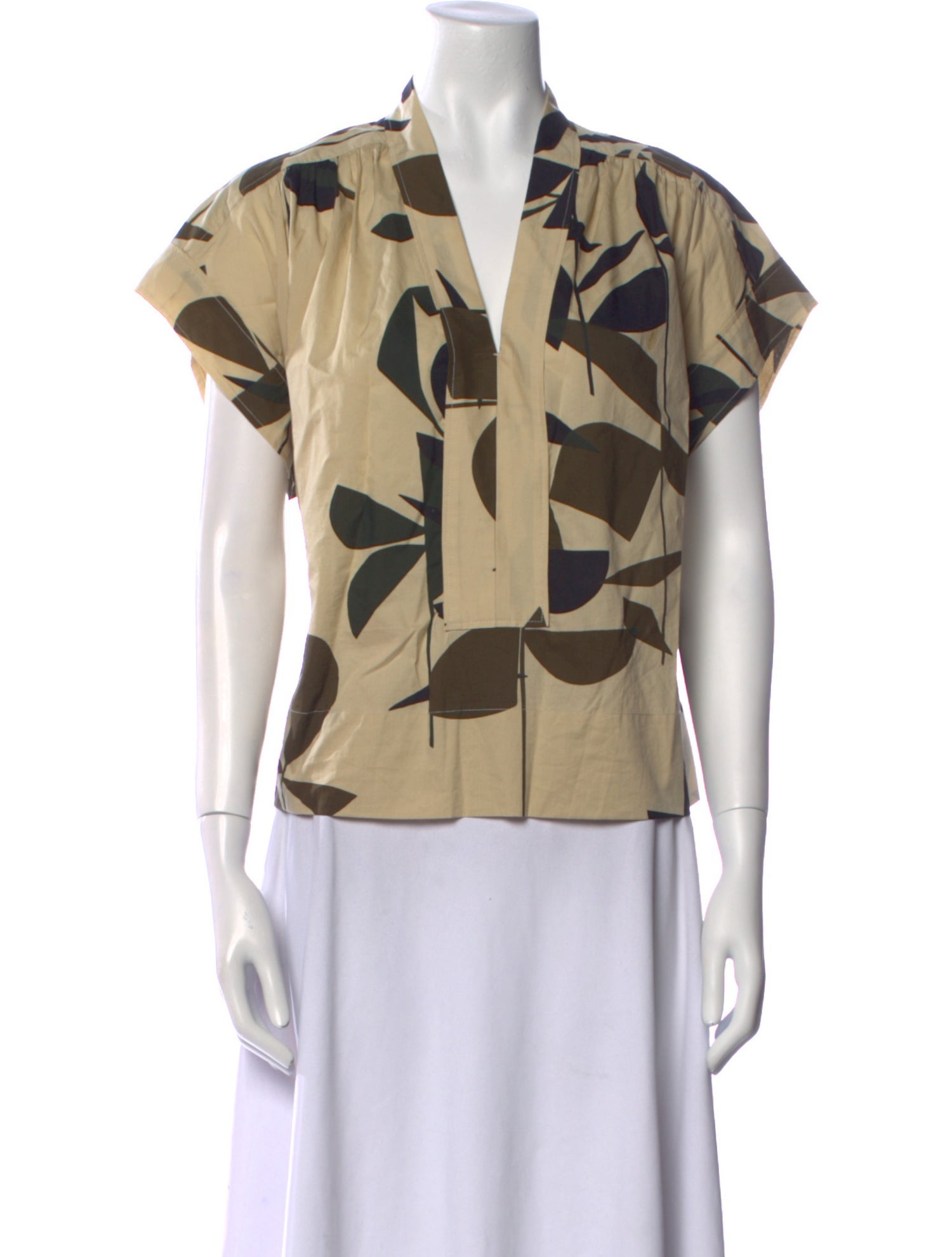 Soeur Printed V-Neck Blouse