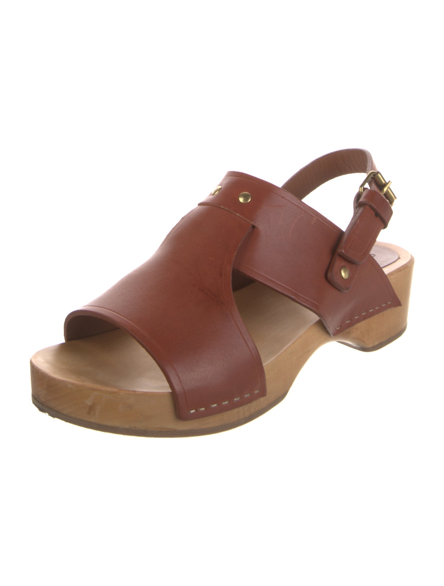 Soeur Leather Slingback Sandals