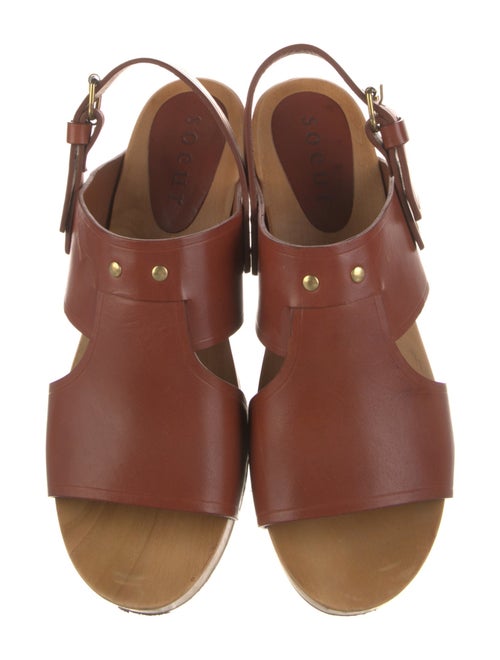 Soeur Leather Slingback Sandals