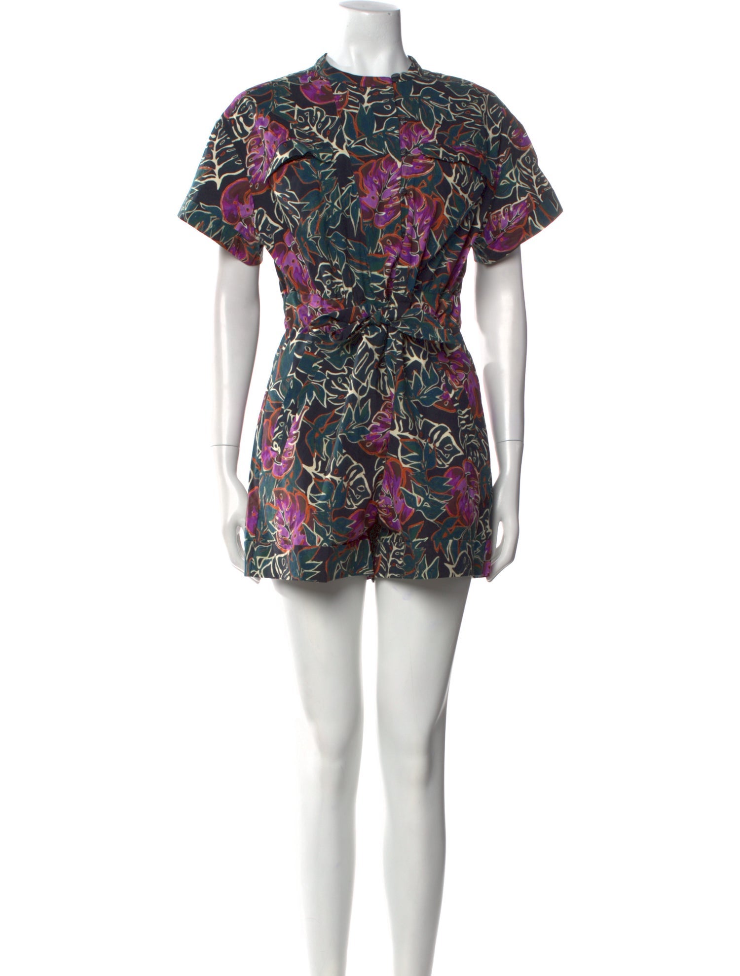 Soeur Printed Crew Neck Romper