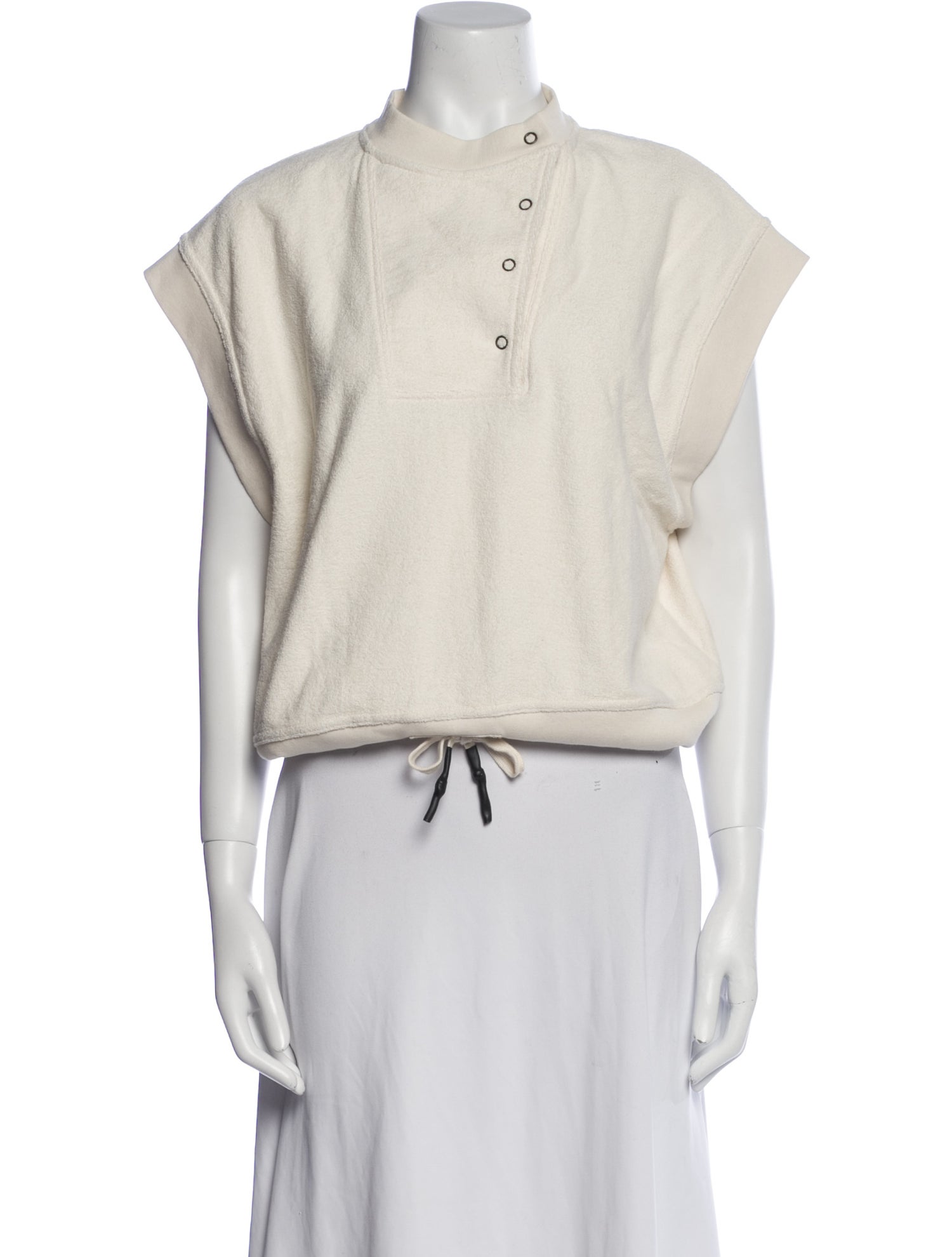 Soeur Mock Neck Short Sleeve Polo