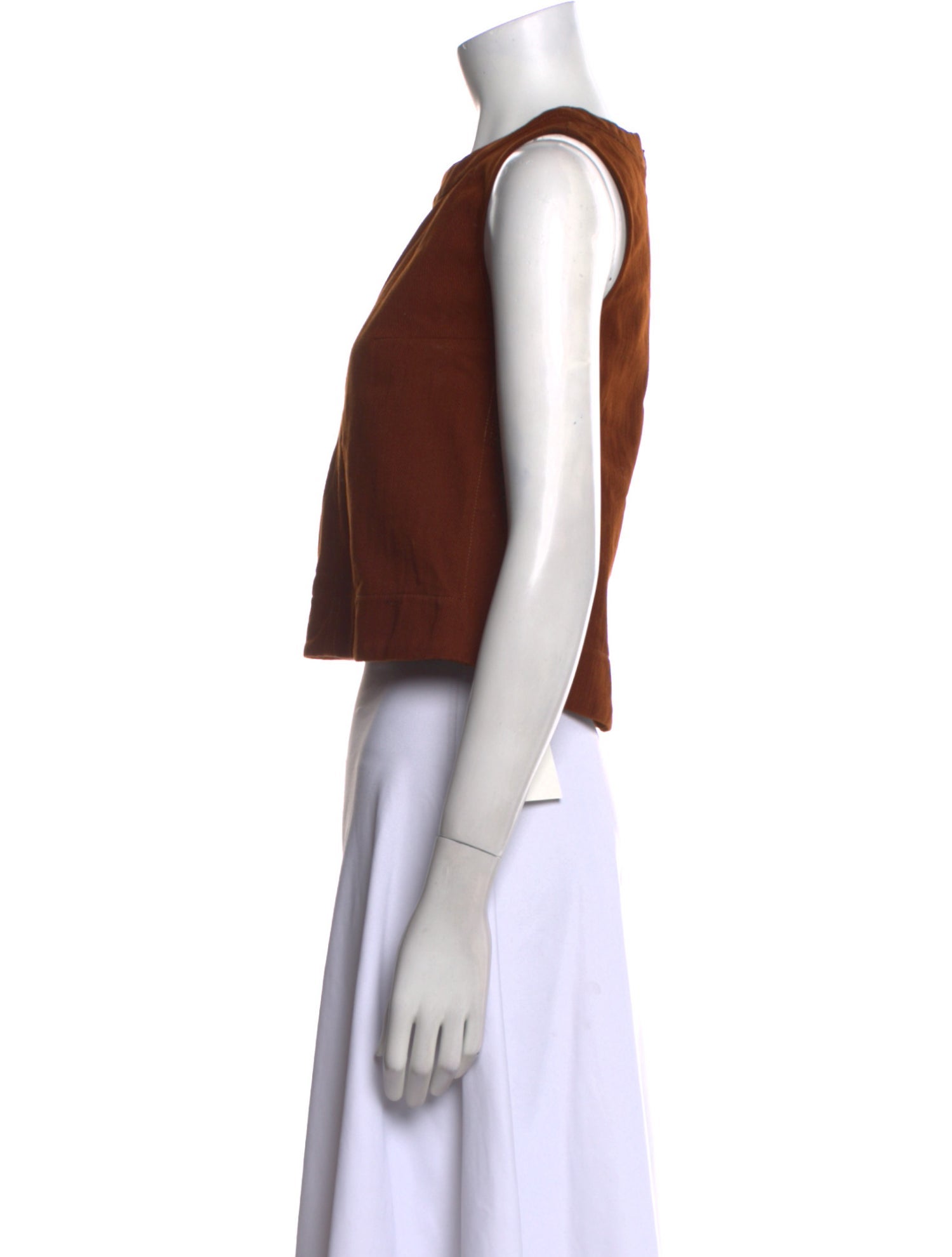 Soeur Crew Neck Sleeveless Crop Top