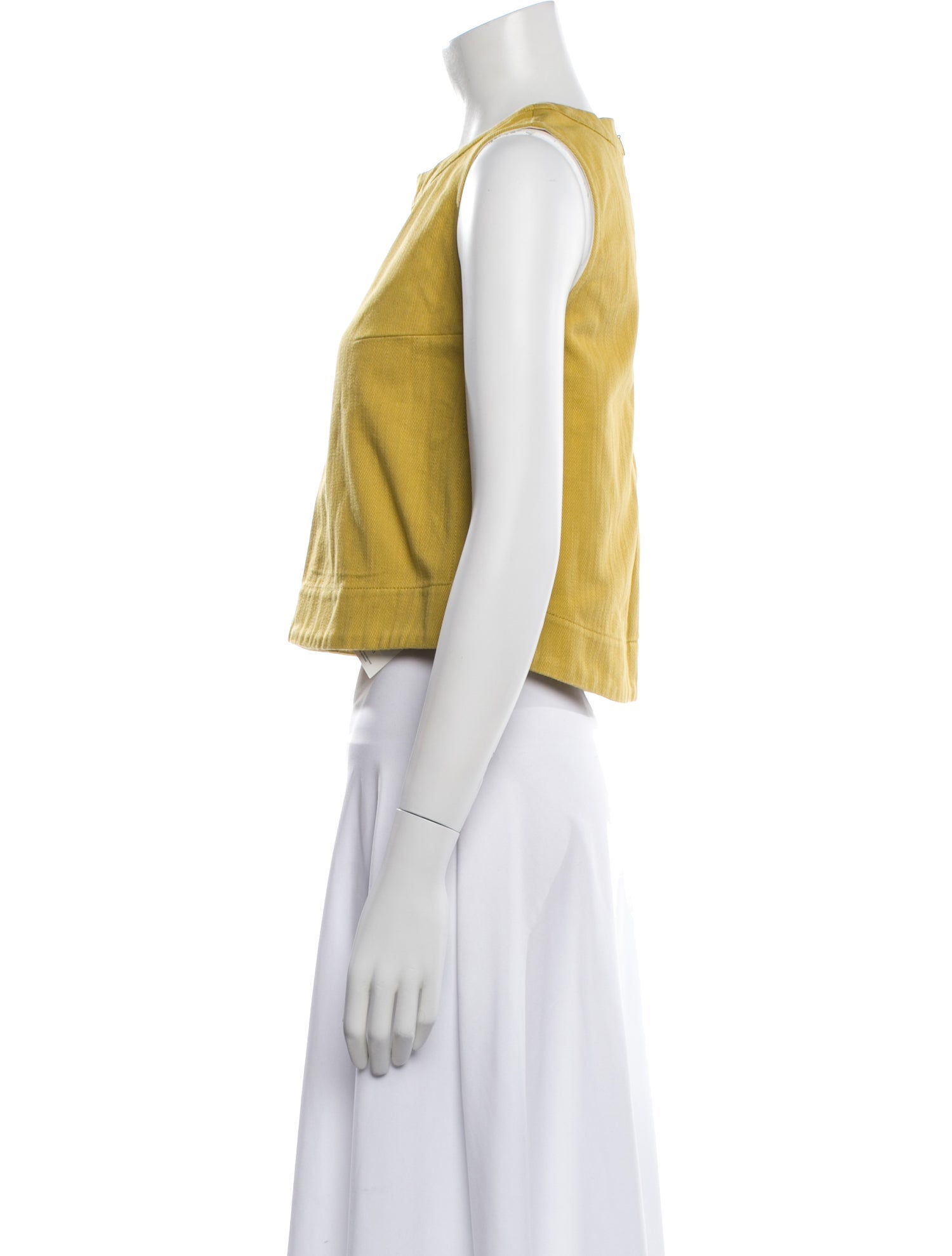 Soeur Crew Neck Sleeveless Crop Top