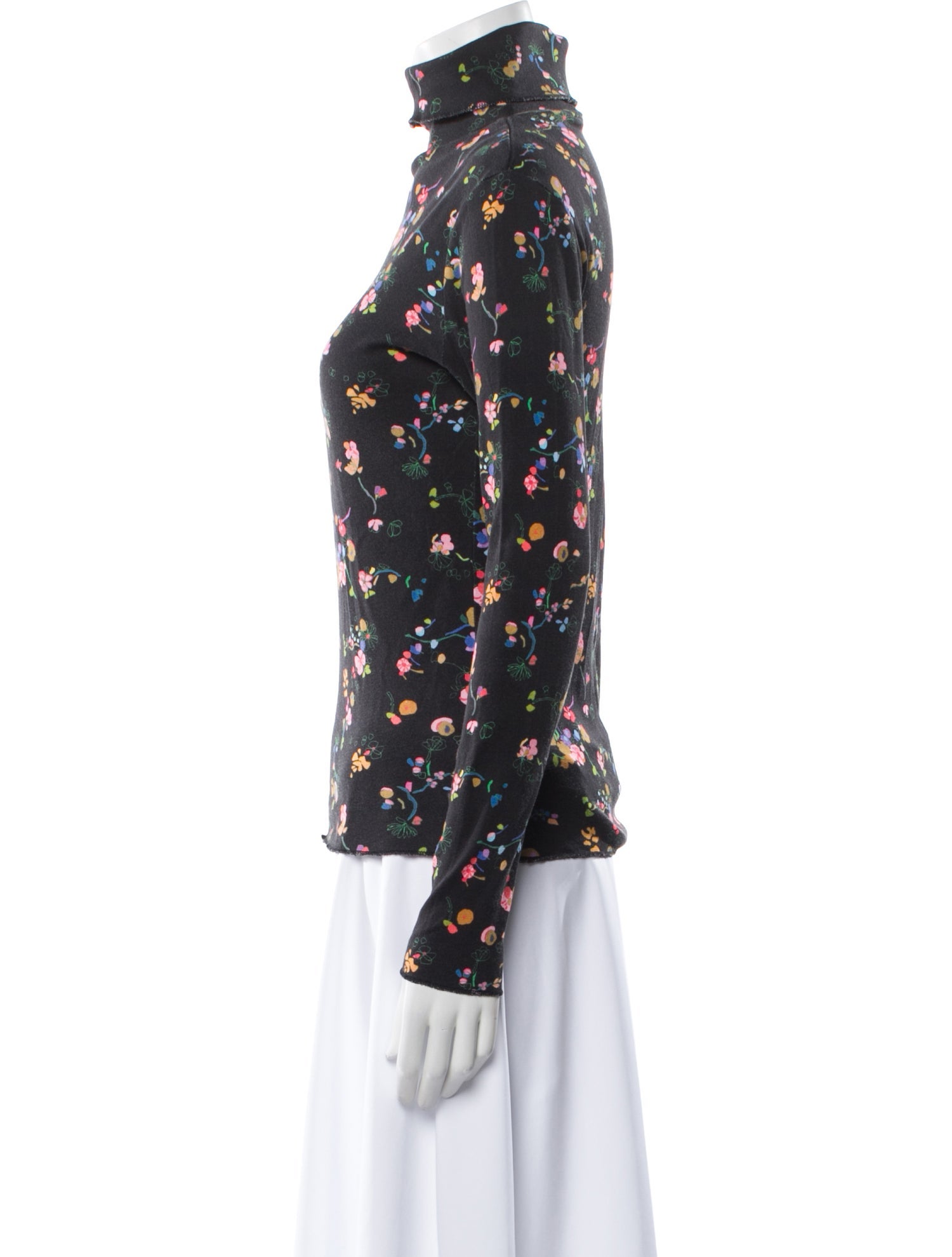 Soeur Floral Print Turtleneck Blouse