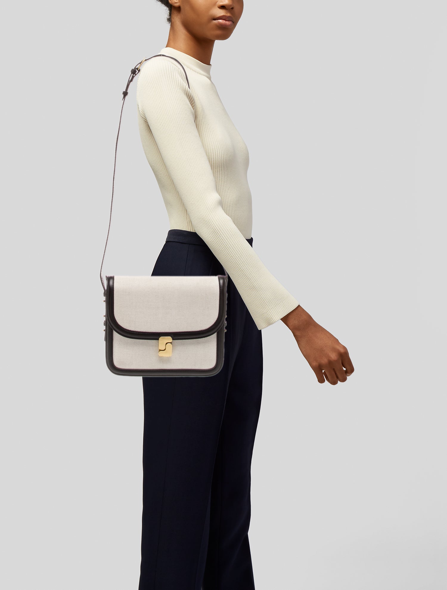 Soeur Canvas Shoulder Bag
