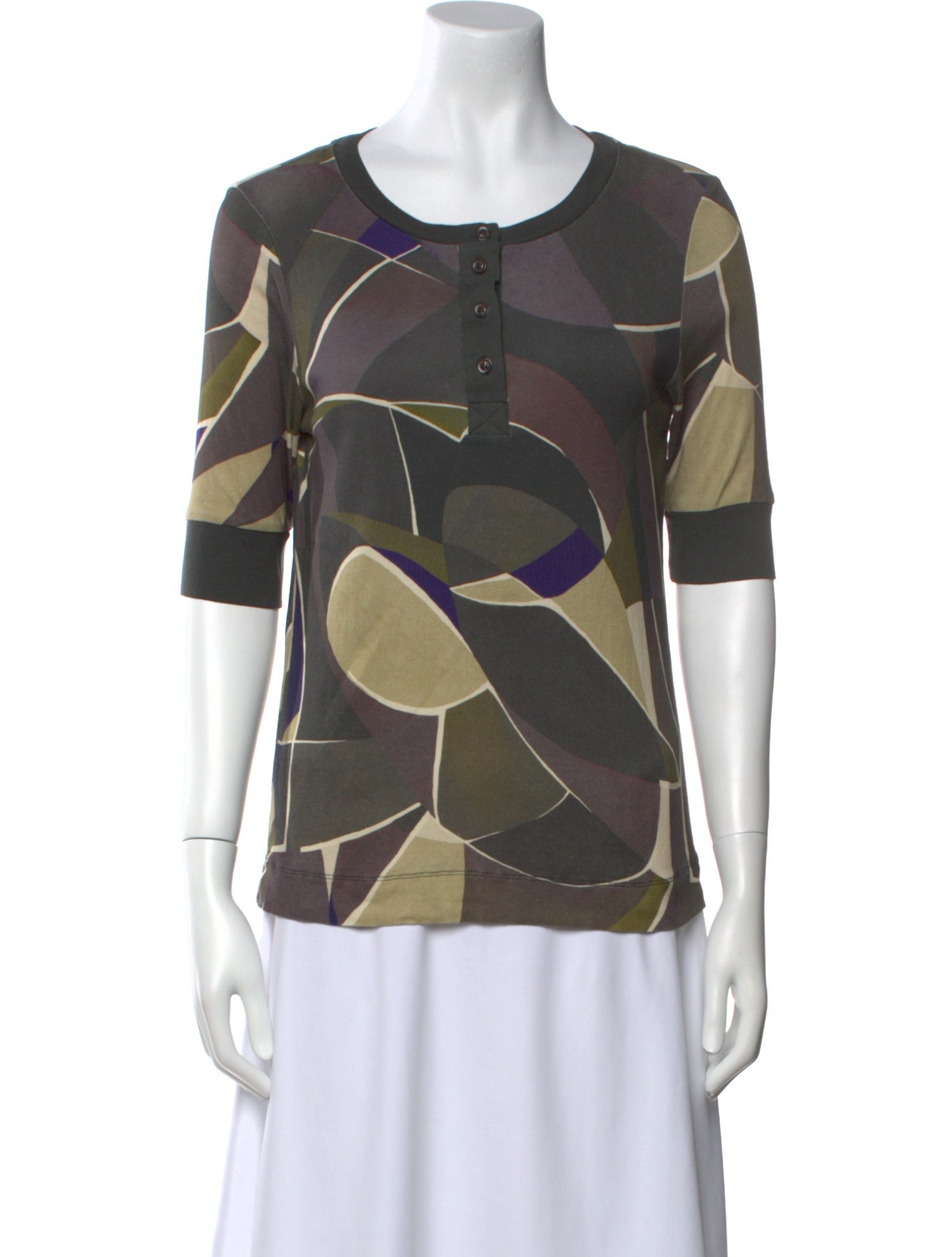 Soeur Printed Scoop Neck T-Shirt