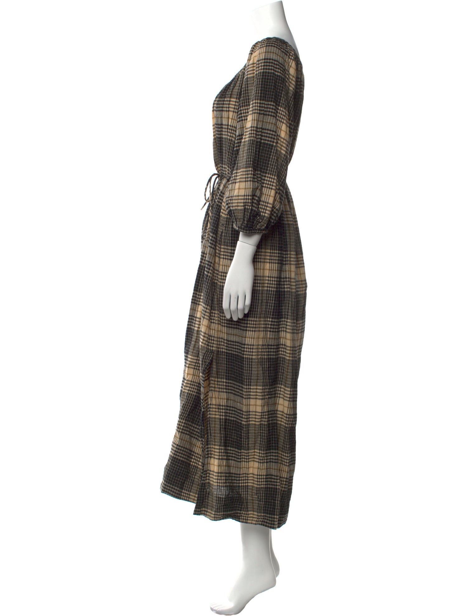Soeur Plaid Print Long Dress