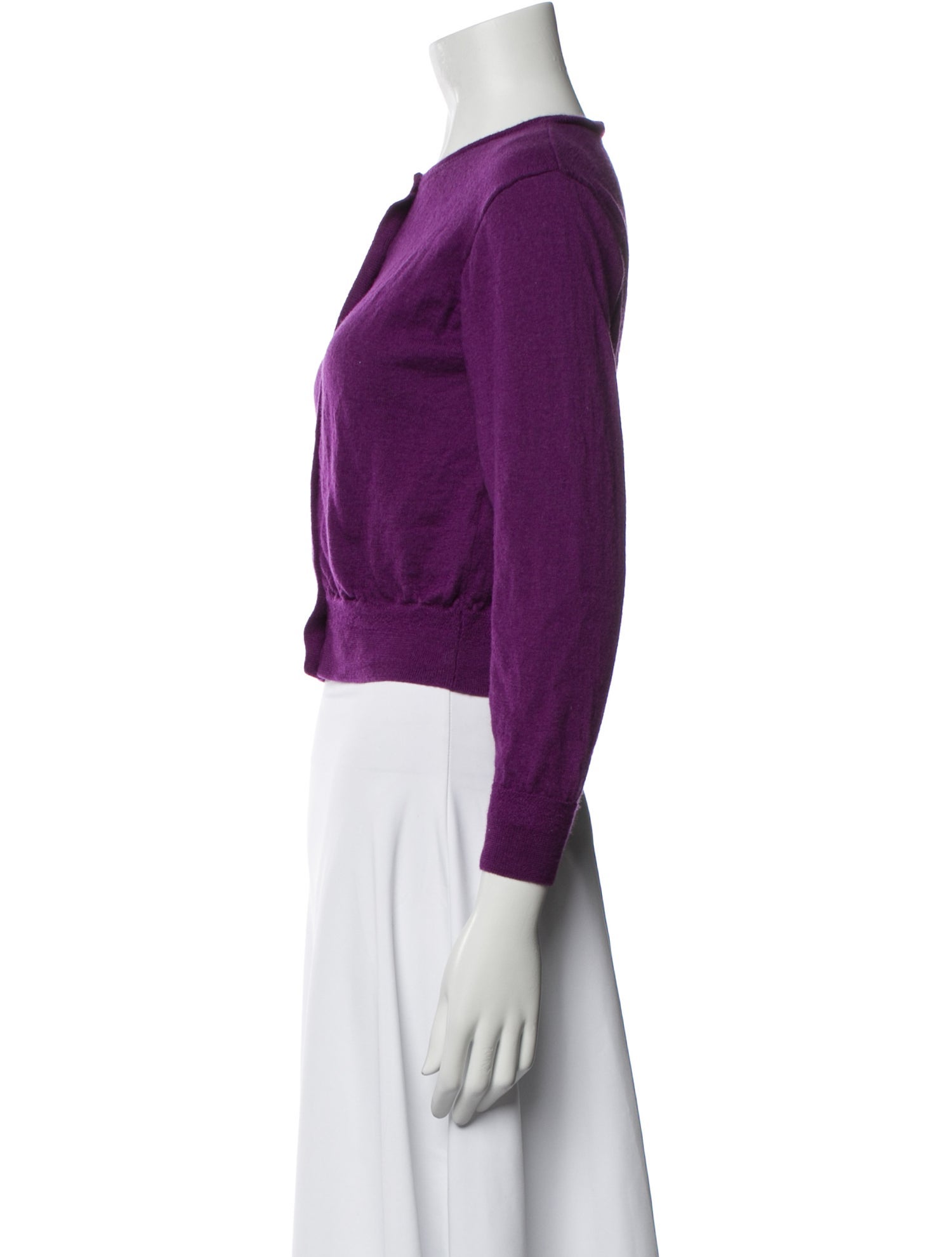 Soeur Crew Neck Three-Quarter Sleeve Crop Top