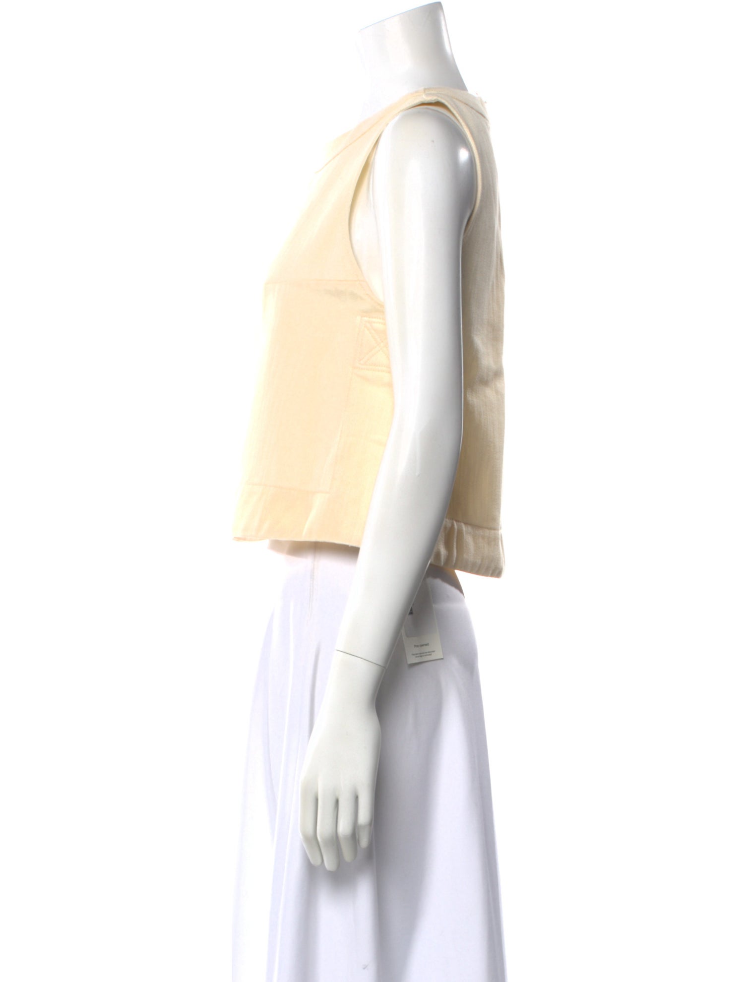 Soeur Bateau Neckline Sleeveless Crop Top