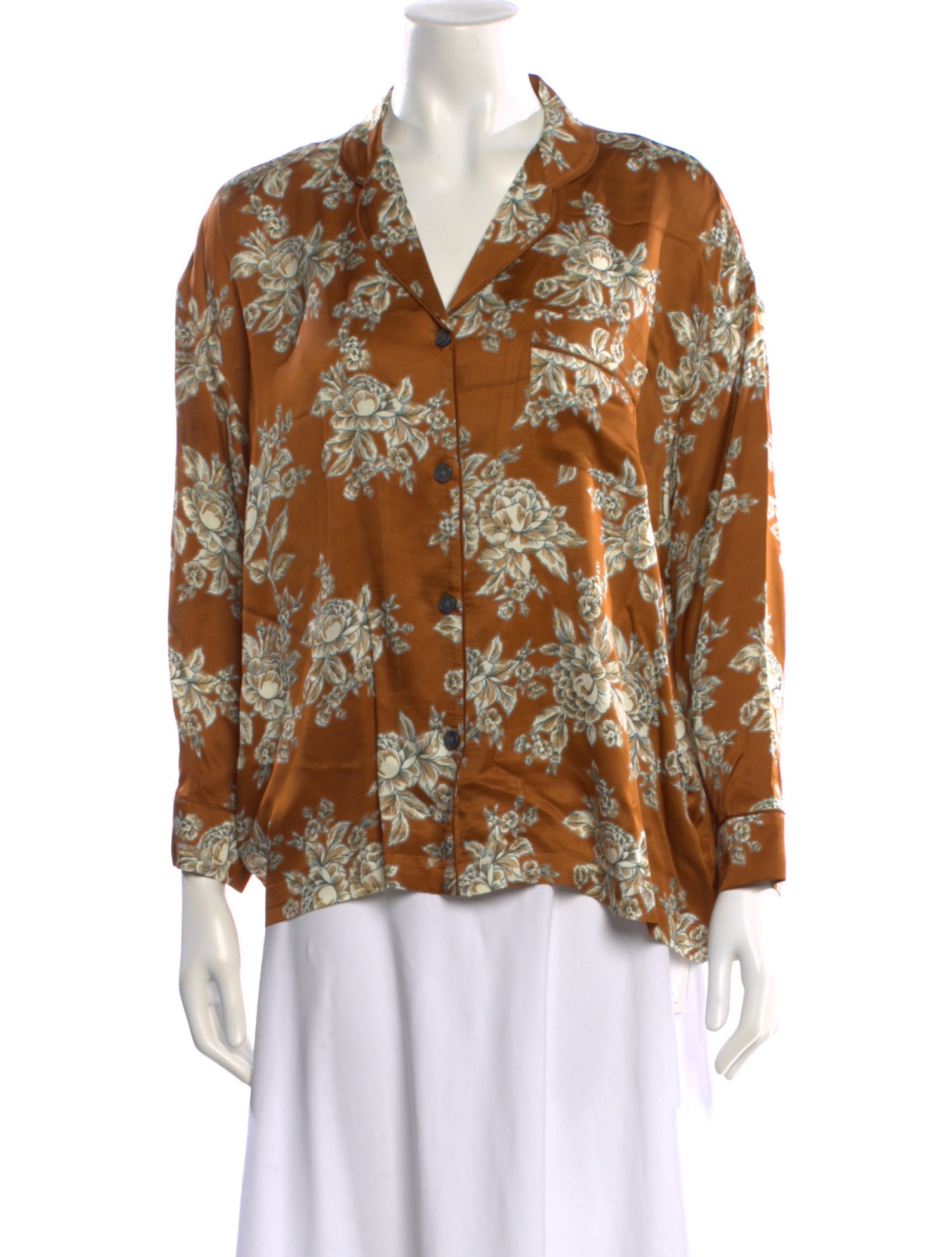 Soeur Floral Print V-Neck Blouse