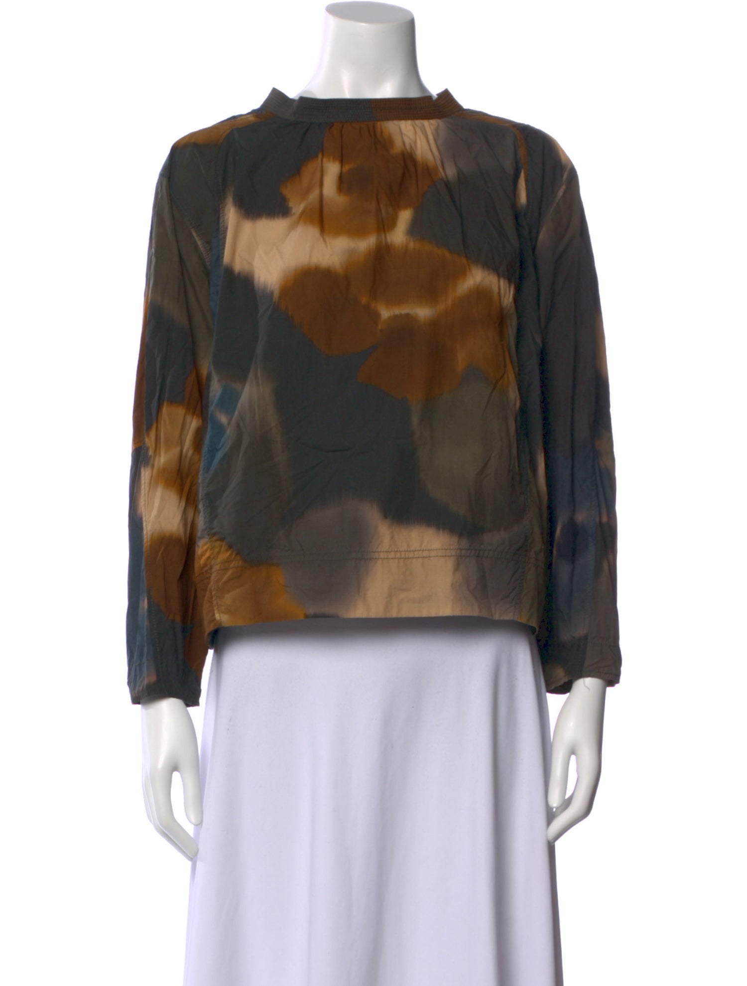 Soeur Printed Bateau Neckline Blouse