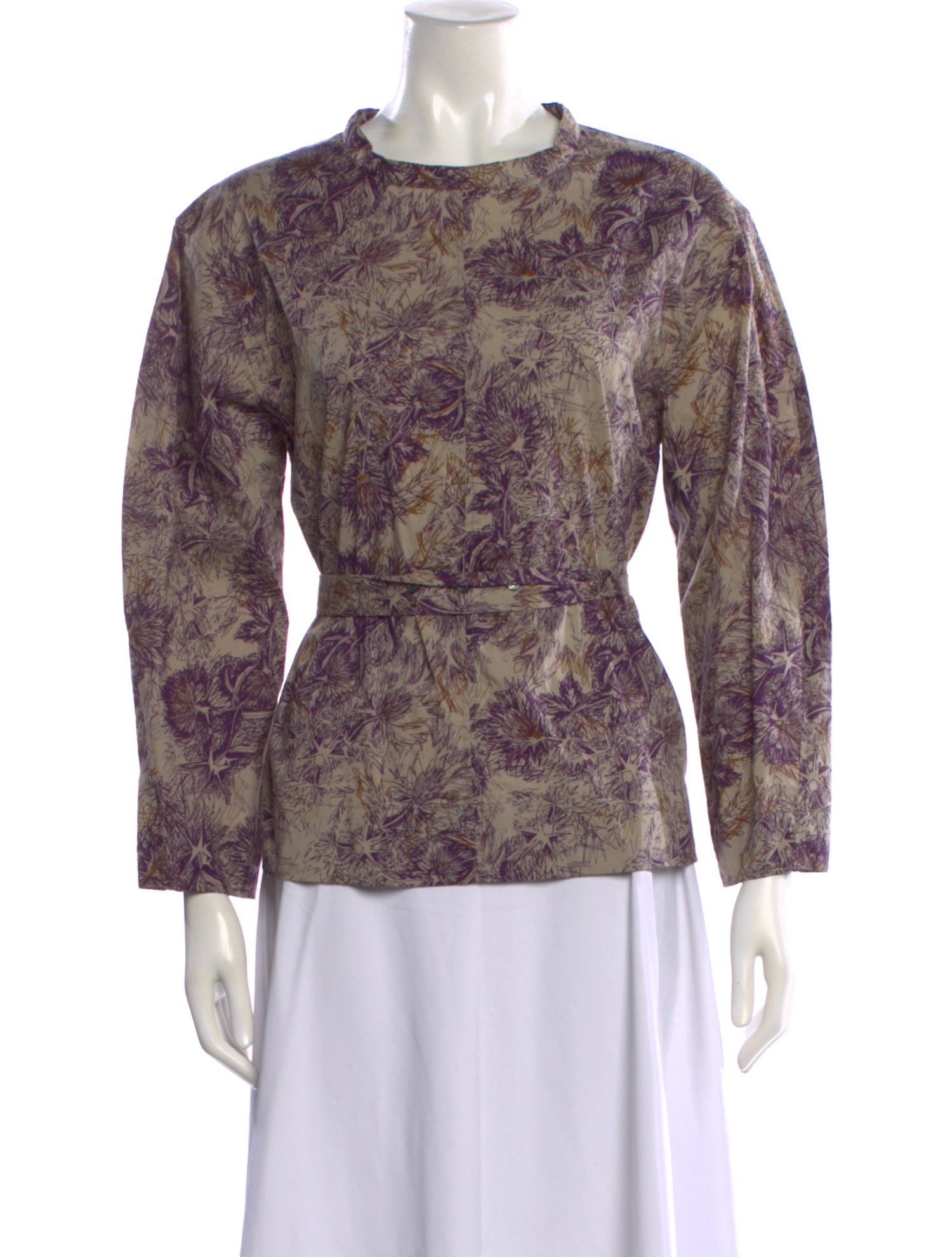 Soeur Floral Print Crew Neck Blouse