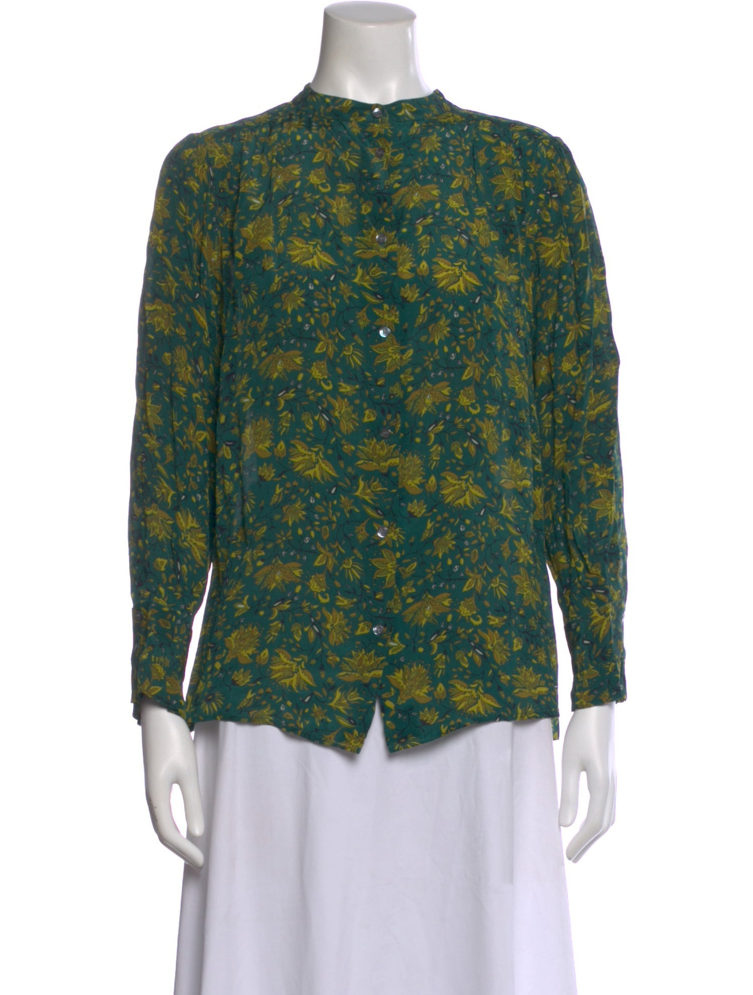 Soeur Floral Print Long Sleeve Blouse