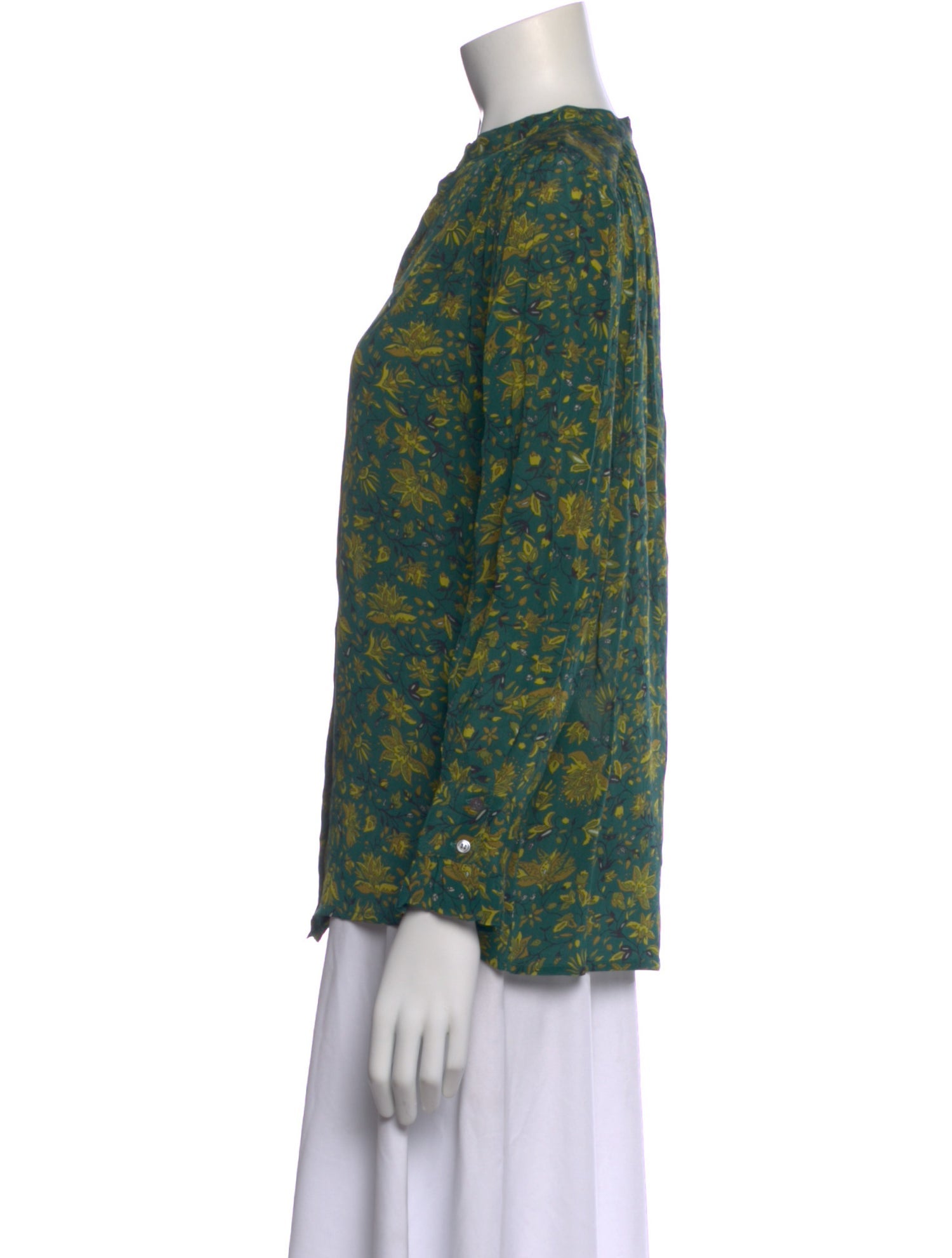 Soeur Floral Print Long Sleeve Blouse