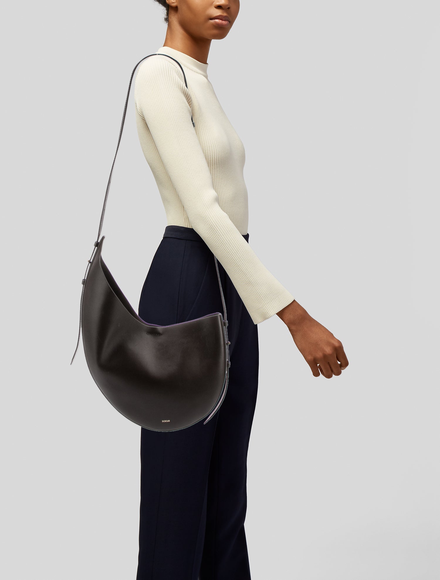 Soeur Leather Shoulder Bag