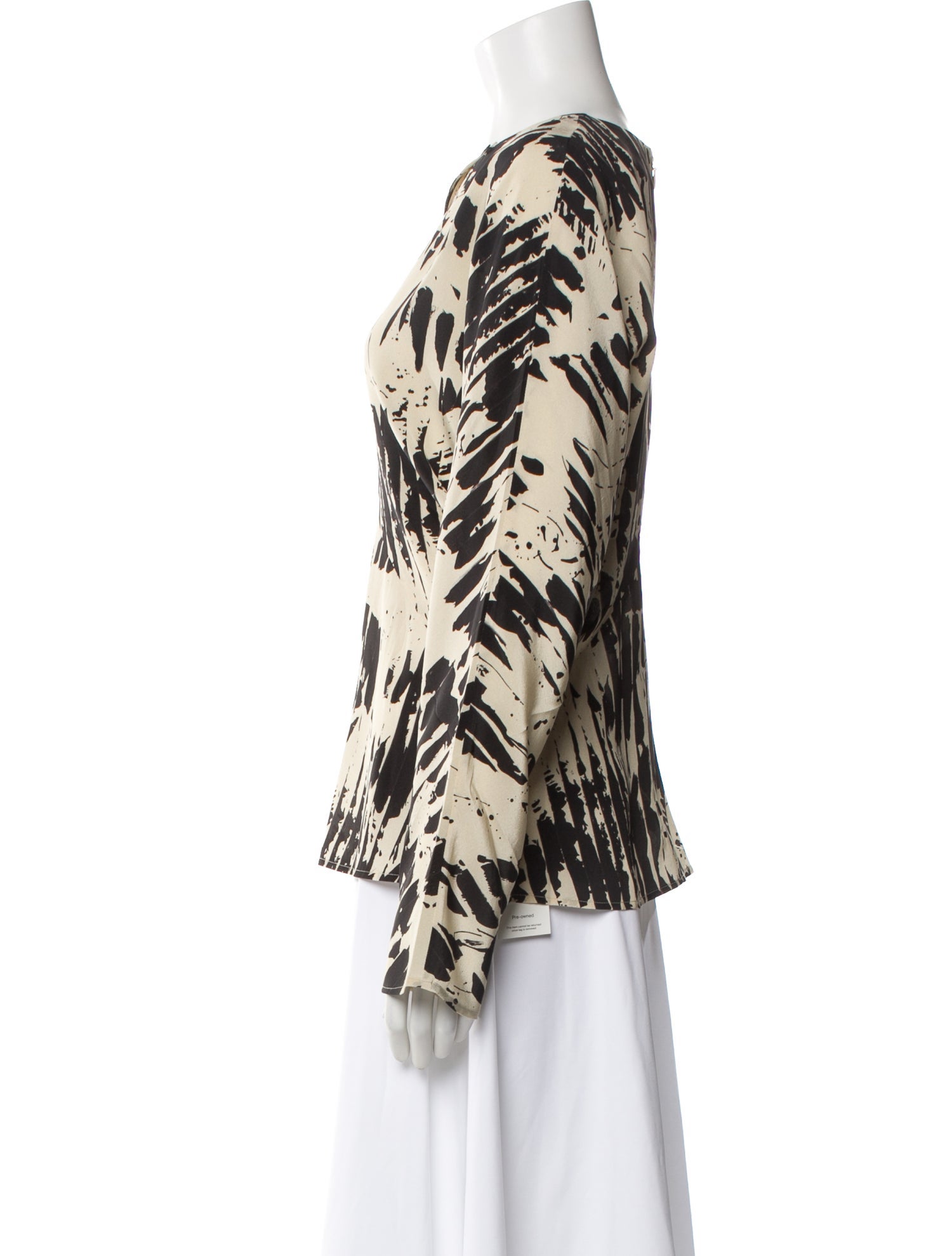 Soeur Silk Patterned Blouse w/ Tags