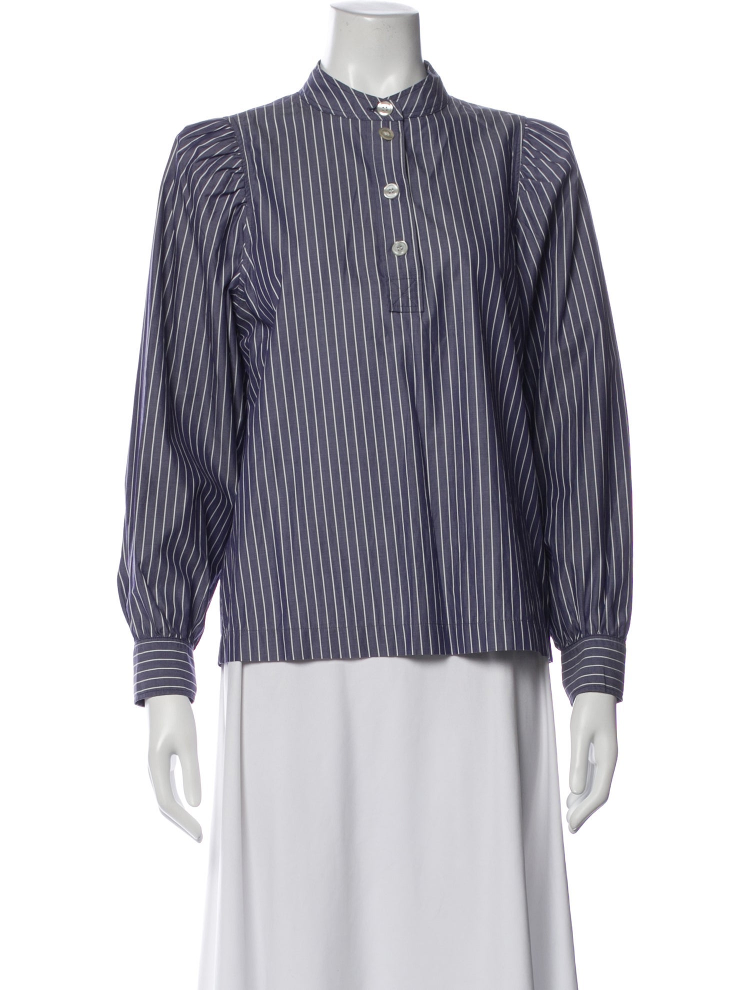 Soeur Striped Long Sleeve Blouse