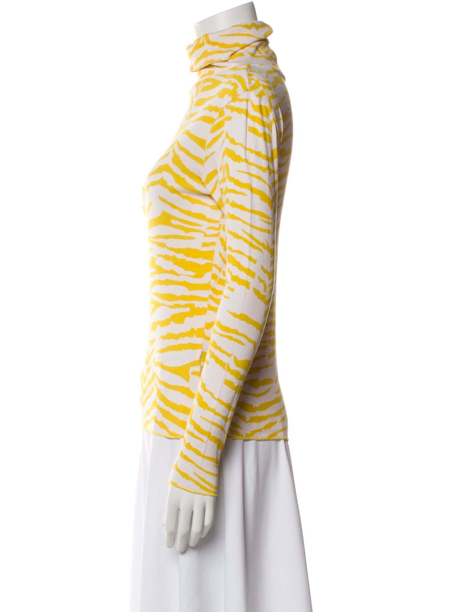 Soeur Animal Print Turtleneck Top