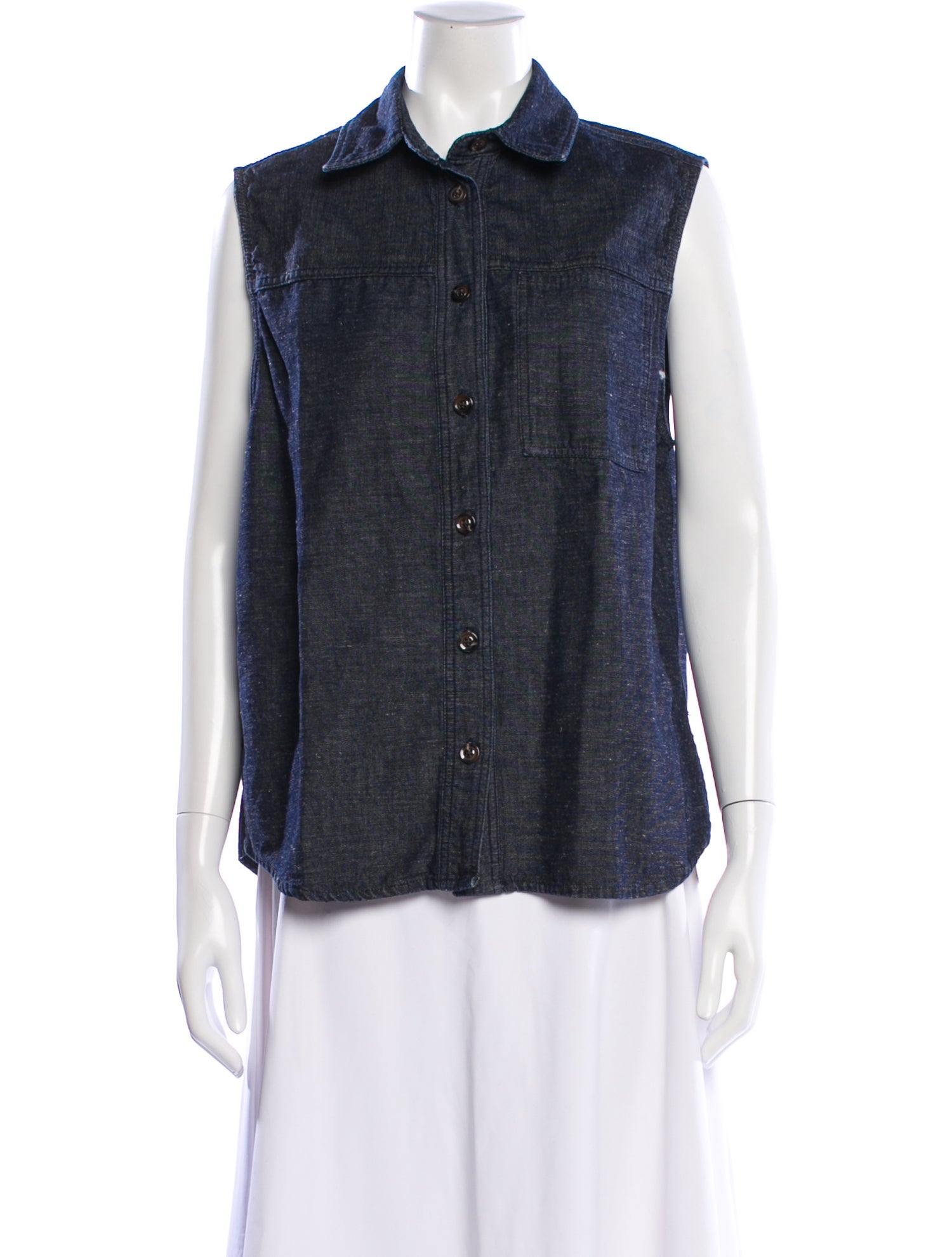 Soeur Sleeveless Button-Up Top