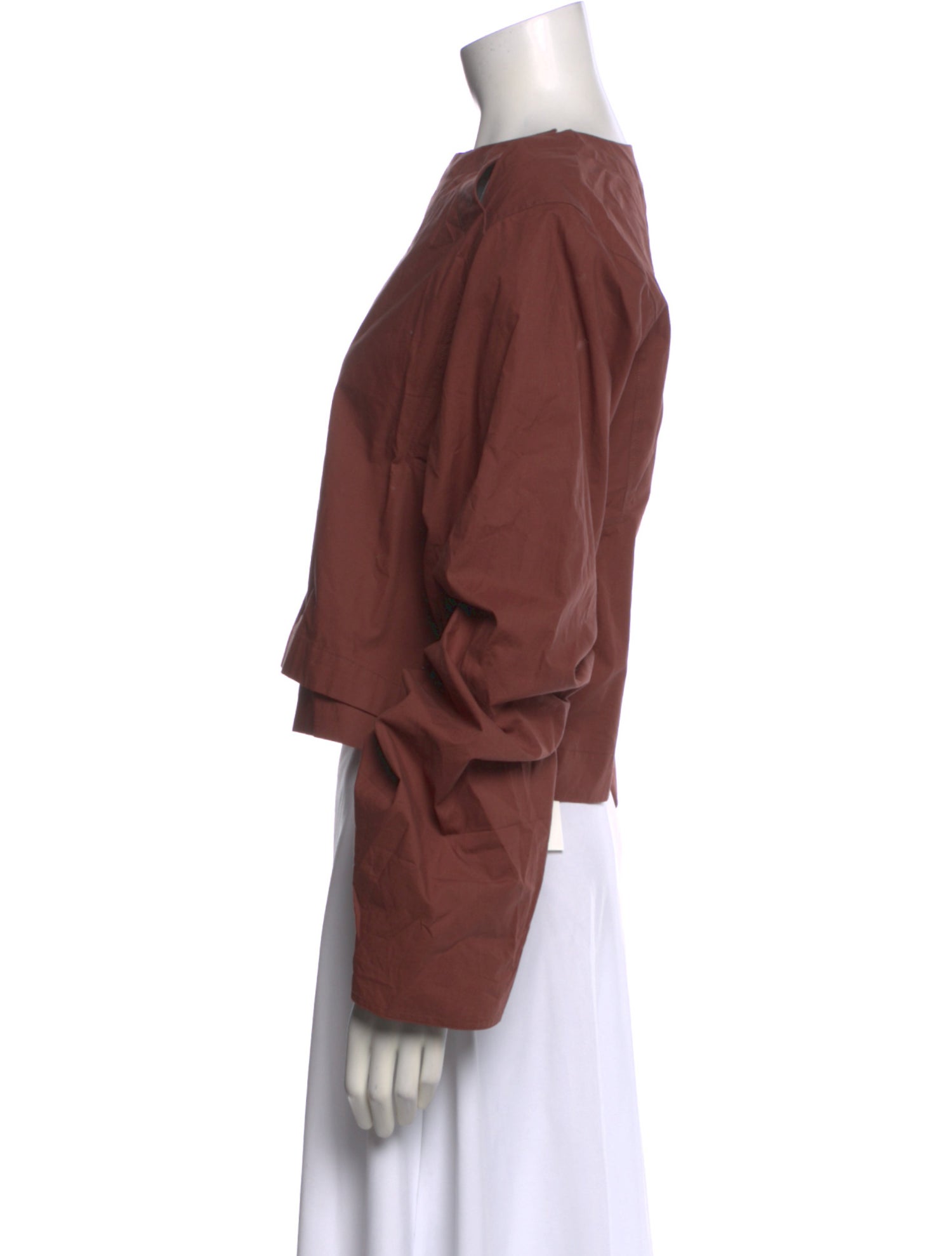 Soeur Asymmetrical Long Sleeve Crop Top