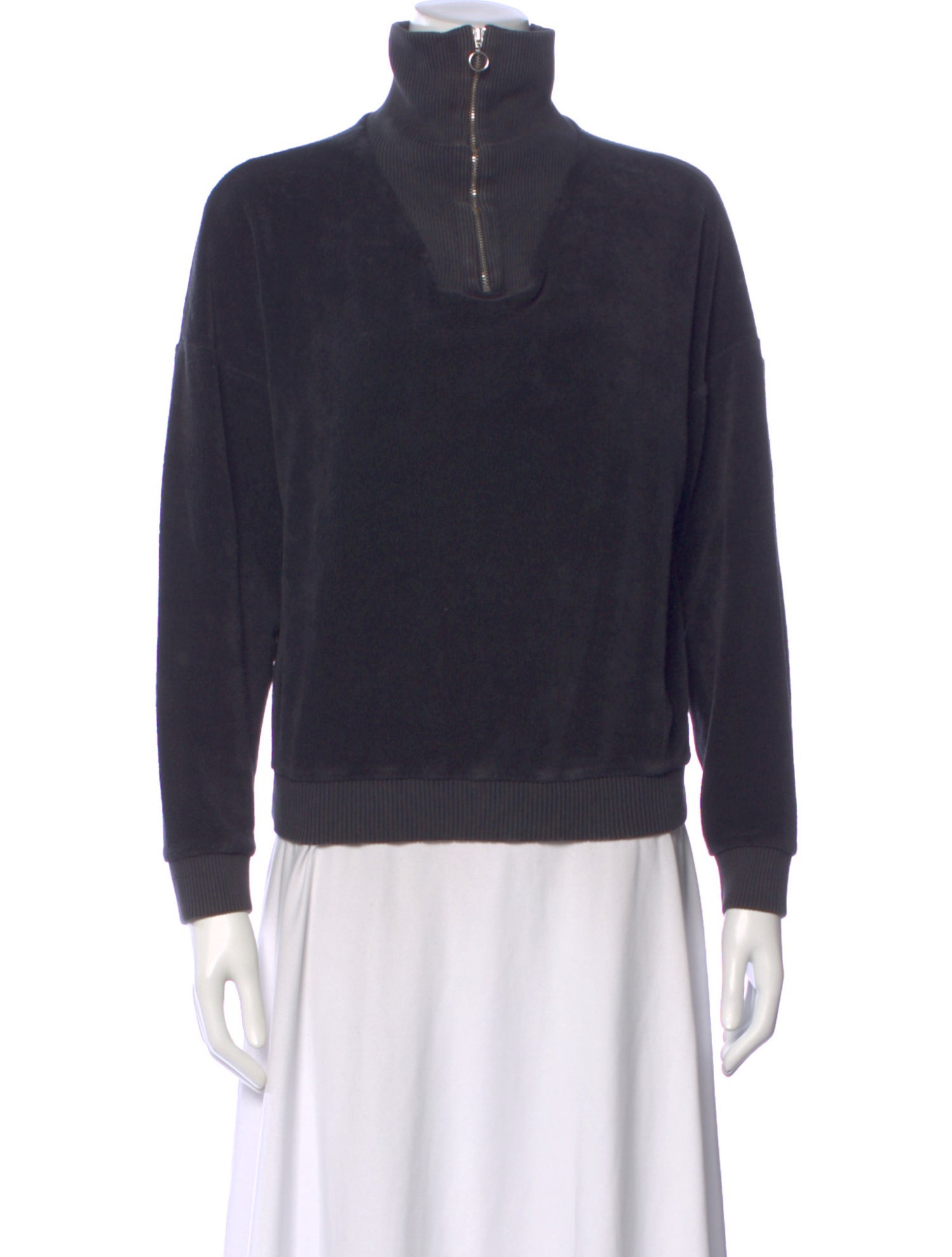 Soeur Mock Neck Long Sleeve Sweatshirt