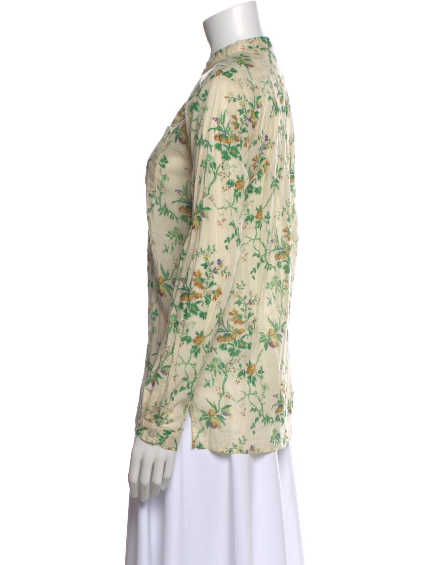 Soeur Floral Print Long Sleeve Blouse