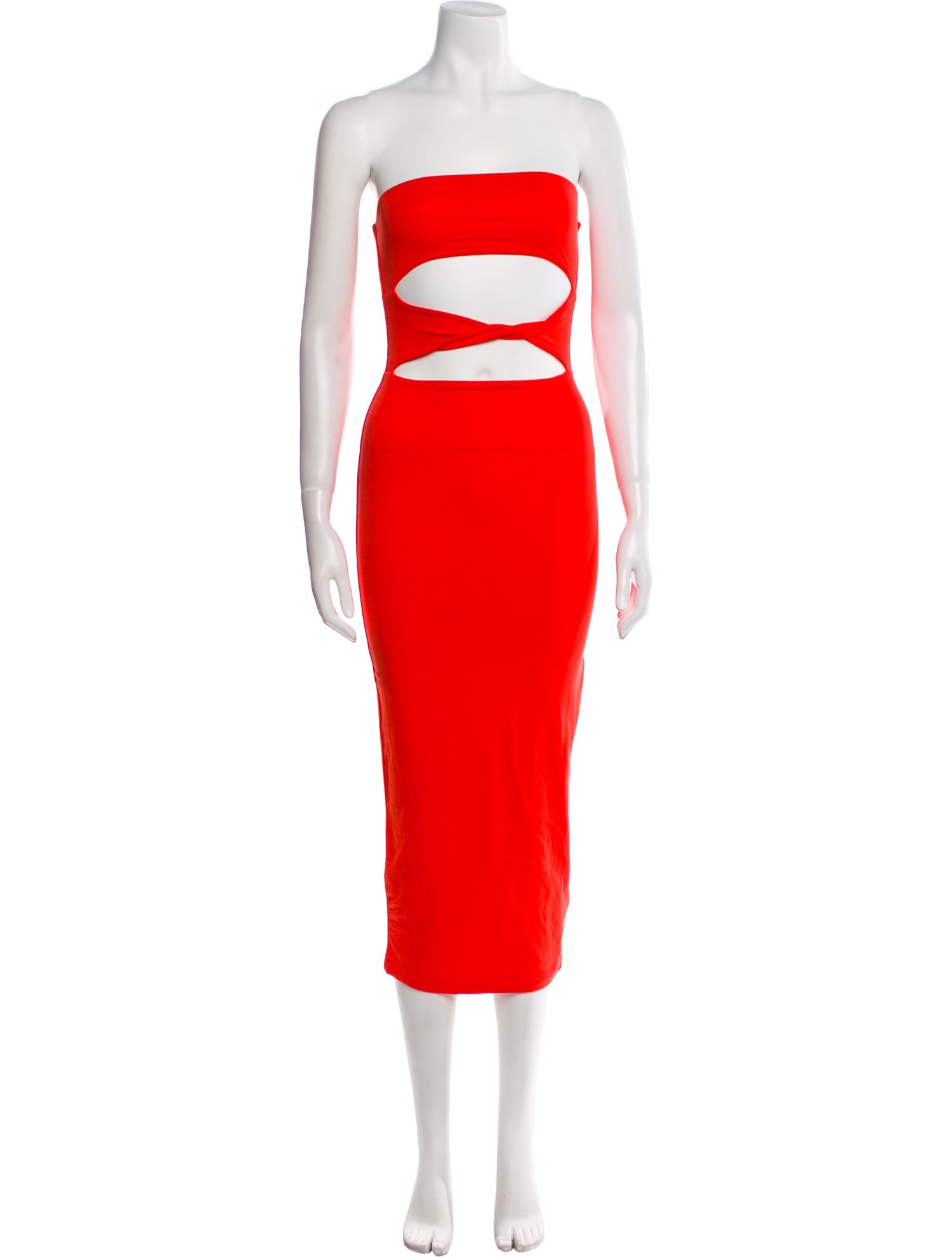 SER.O.YA Strapless Knee-Length Dress