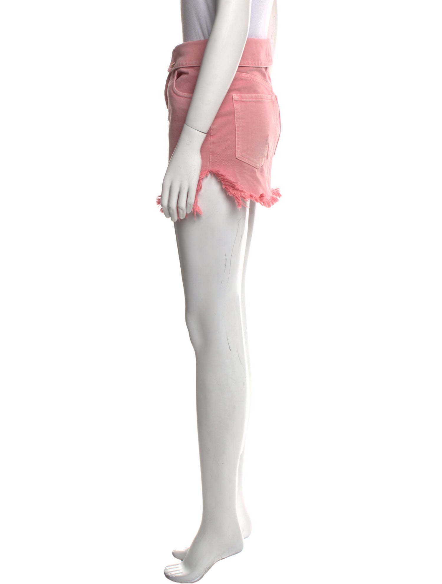 SER.O.YA Raw-Edge Trim Mini Skirt