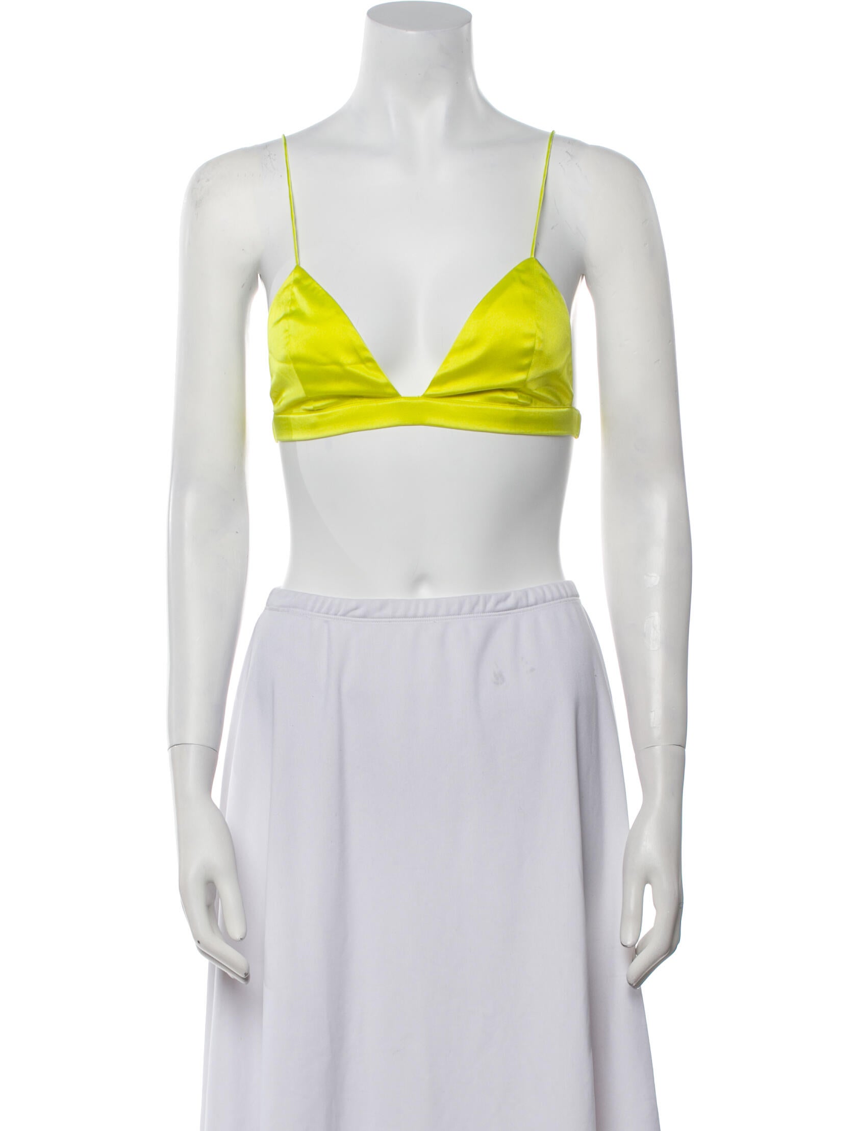 SER.O.YA Silk Square Neckline Crop Top w/ Tags