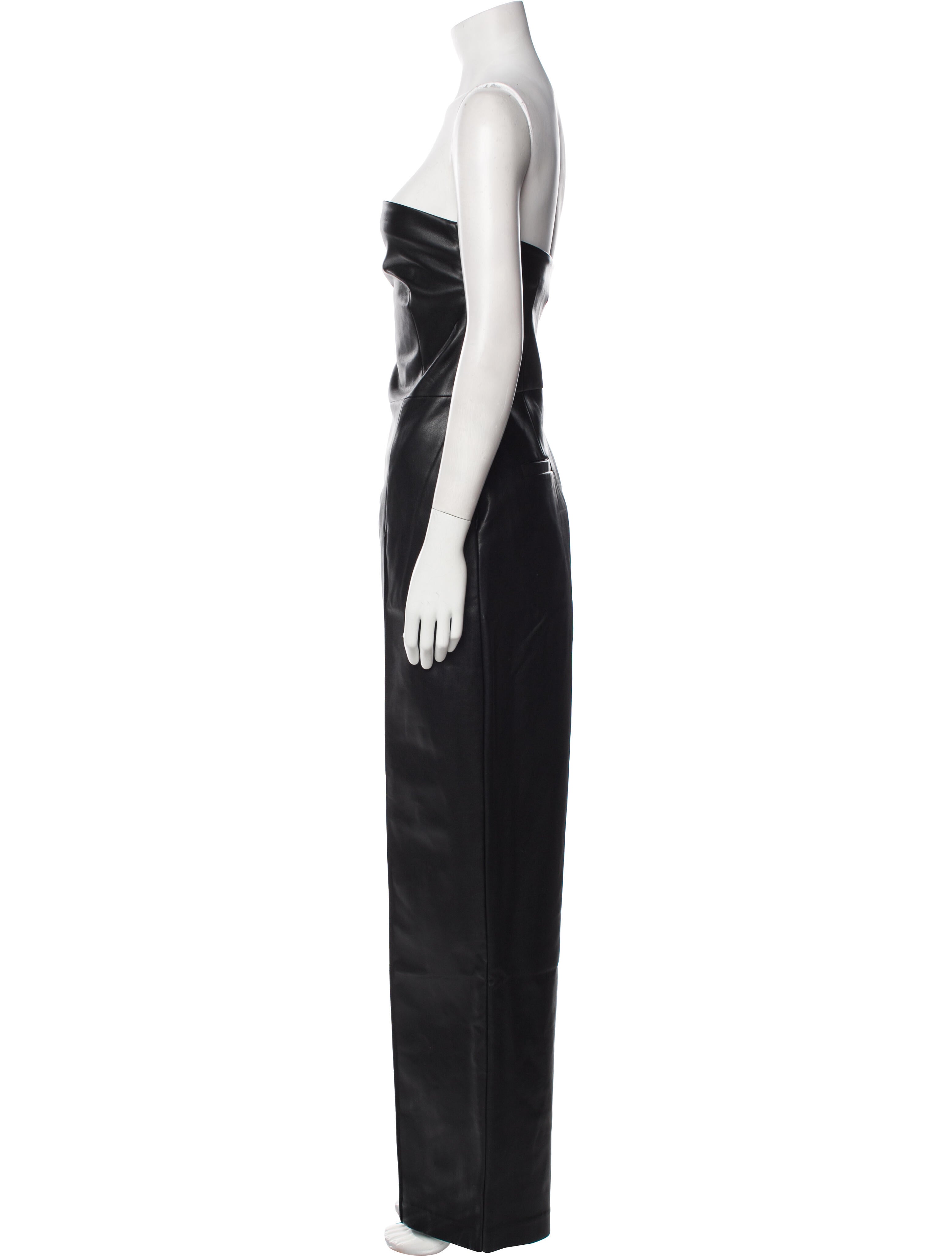 SER.O.YA Faux Leather Strapless Jumpsuit w/ Tags